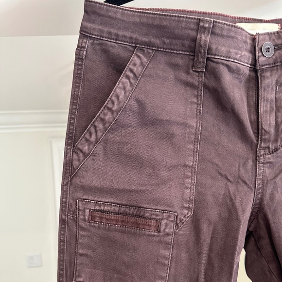 Anthropologie HEI Purple / Plum Low Rise Skinny Cargo Jeans - Size 31 - Picture 5 of 10